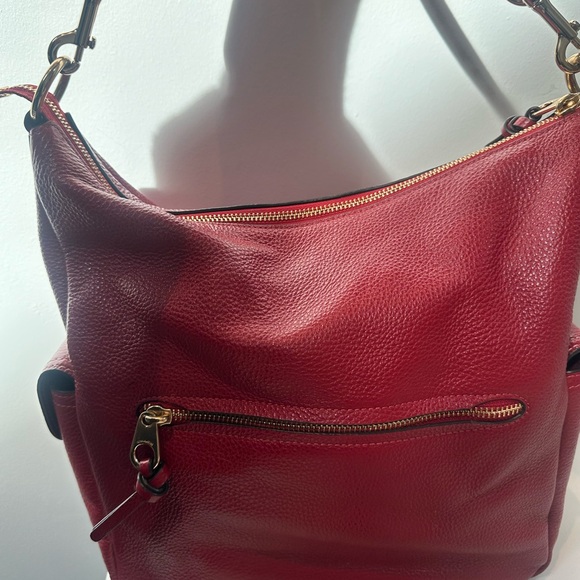 Coach Pennie Pebbled Leather Shoulder Bag w/ 2 straps & bag tag EUC - Picture 10 of 11